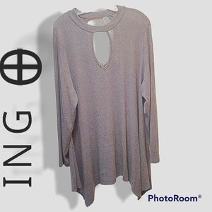 ING Double Keyhole Sharkbite Swing Sweater 3x LIKE NEW
